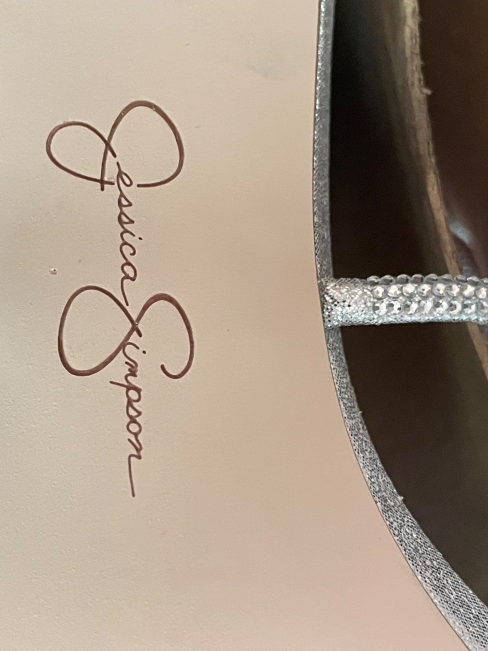 NWT Jessica Simpson Josy Rhinestone Strappy Stiletto Sandals Silver Size 6.5 - Picture 16 of 16